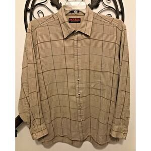 XL Jos. A. Bank Sportswear Cotton 2x2 Twill Button Up Men's Shirt 100% Cotton